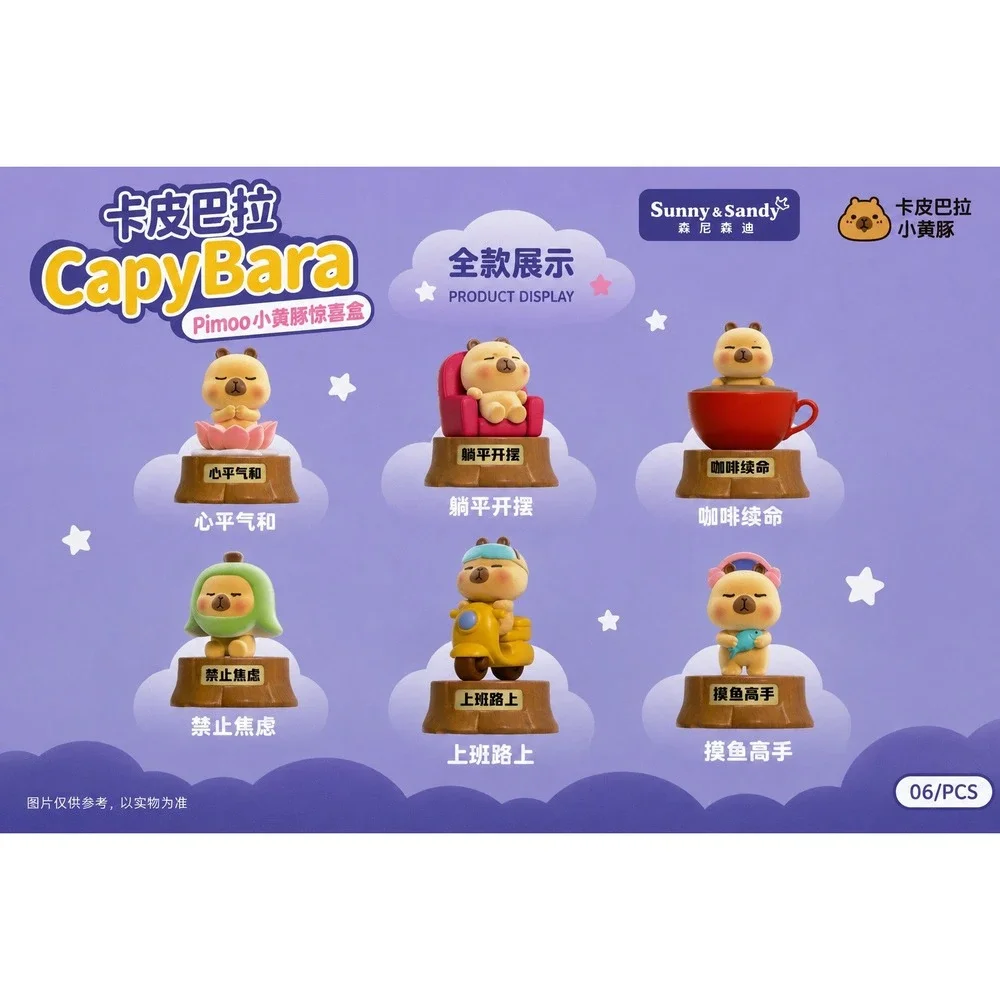 Sunny & Sandy CapyBara PIMOO Blind Box Sealed Collectible Figure 1 Random Toy